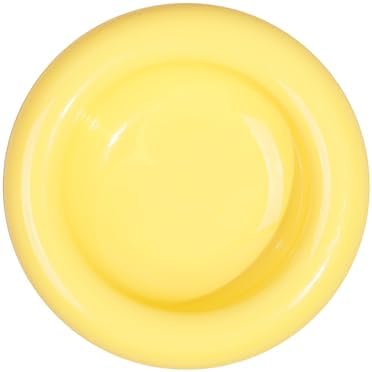 Donut Bowl Elevated Ceramic Cat Bowl with Stand, Raised Whisker-Friendly Bowl for Cats & Small Dogs, Patented Donut Design, Made in Korea (Yellow, Donut Only) by BOWLBOWL
