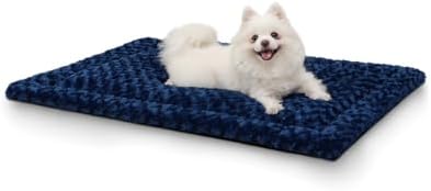 Exsnugy Washable Dog Bed Mat Medium Size Fluffy Pet Crate Pad 30x19 by Exsnugypetproducts