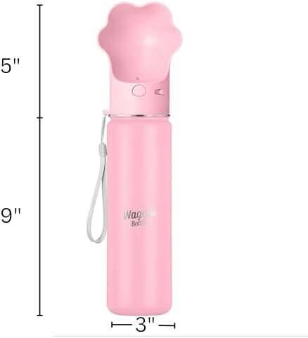 Stainless Steel Dog Travel Water Bottle, Vacuum Insulated Portable Dog Water Dispenser, Drink Cup and Snack Container On The Go, Outdoor Walking, Hiking, Travel (Pink, 22oz) - Image 4