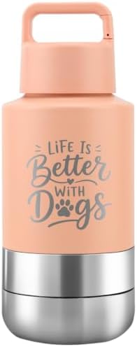 KEWIXY 3 in 1 Insulated Dog Water Bottle with Detachable Bowls for Travel by KEWIXYofficial