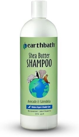 earthbath Ultra-Moisturizing Shea Butter Shampoo, Vegan, 16 Oz (1 Pack) by earthbath