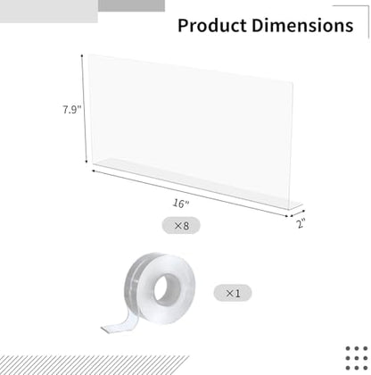 OMISTAR Under Bed Blocker (8 PCS), 16'' L × 7.9'' H Clear PVC Under Couch Blockers with Strong Adhesive, Toy Pets Couch Blockers with Smooth Edge for Under Furniture Stoppers, Easy Installation - Image 5