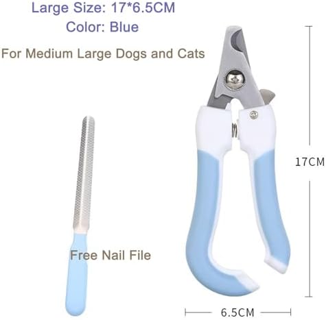 Pet Nail Clippers for Dogs & Cats with Safety Guard, Sharp Stainless Steel Blades, Professional Dog Nail Trimmers for Small Medium Large Breeds, Cat Nail Clippers for Indoor Cats, Quiet Grooming Tool - Image 6