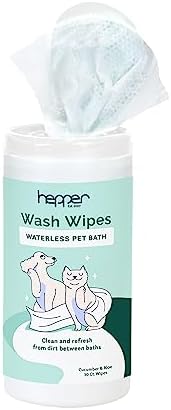 Hepper Pet Wash Wipes - Aloe & Cucumber - For Dogs & Cats by Hepper