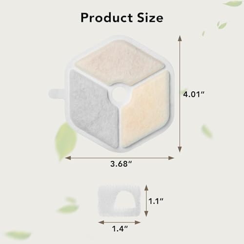 Smartoo 12 PCS Official Filters,12 Sponge for 152oz/4.5L Cat Water Fountain - Image 2