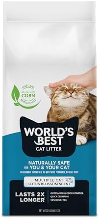 World's Best Cat Litter Lotus Blossom Scented, Odor Control, 32 lb Bag by WorldsBestCatLitter
