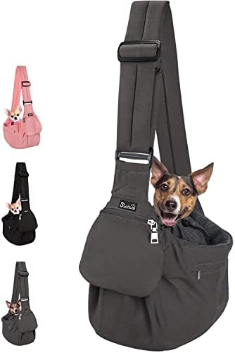 Lukovee Pet Sling, Small Pet Carrier, Hard Bottom Support & Safety Hook by Lukovee