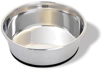 Van Ness Pets Large Stainless Steel Dog Bowl, 96 OZ, Natural by VanNessPets