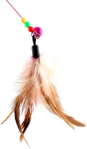 Feline Ruff Interactive Teaser Cat Wand Toy with Feathers and Bells. A Durable Wire Toy for Cats, Kittens, and Other Small Pets!