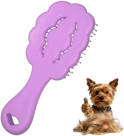 Cloud Shape Small Dog Grooming Brush (Purple) by MAEELOU
