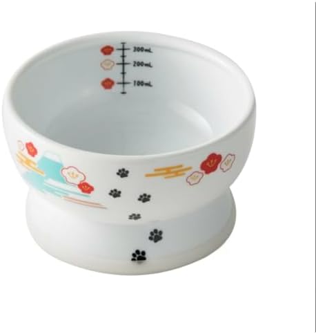 Necoichi Ceramic Elevated Cat Water Bowl, Whisker-Friendly (Fuji, Regular) - Image 2