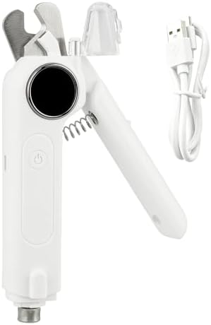 2-in-1 Quiet Electric Pet Dog Nail Clippers & Grinder with LED Light by Unknown