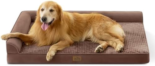 COZY KISS Orthopedic Dog Bed for Extra Large Dogs, L Shaped XXL 48x35 inch by COZYKISS
