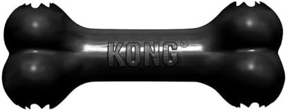 KONG Extreme Goodie Bone, Durable Natural Rubber, Black, for Medium Dogs by KONG