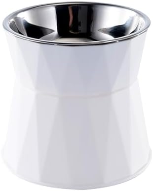 Elevated Cat Bowls for Food and Water, Raised Cat Food Bowls Beneficial for Digestion, Resonable Height, Whisker-Relief, Easy to Clean, 13oz(White) by NAHANGPET
