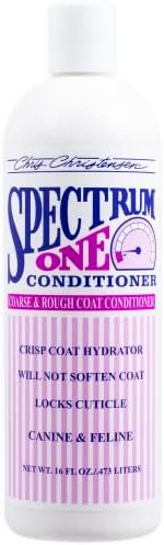 Chris Christensen Spectrum One Dog Conditioner, Coarse and Rough Coat, Groom Like a Professional, Repairs and Protects, Maintains Inner Cortex Hydration, Made in the USA, 16 oz by ChrisChristensen