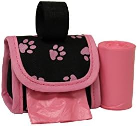 FiveStarPet Purse Style Dispenser with 2 Rolls Made in USA Easy Open Poop Bags Dog Waste Bags (Pink Paw) by Five+Star+Pet