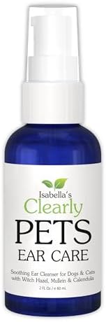 Isabella's Clearly Dog & Cat Ear Care Oil - Natural Wax Removal & Itch Relief - Ear Drops with Calendula, Witch Hazel, Mullein - Made in USA by IsabellasClearly