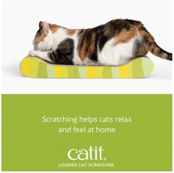 Catit Style Scratcher with Catnip - Jungle-Stripe Lounge - Image 4
