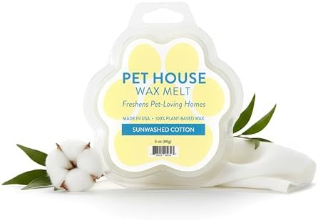 Sunwashed Cotton Scented Wax Melts Plant-Based Wax, 2 Pack Pet House by OneFurAll