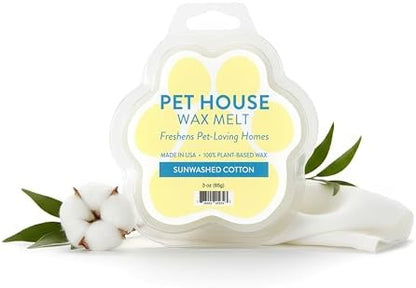 Sunwashed Cotton Scented Wax Melts Plant-Based Wax, 2 Pack Pet House by OneFurAll