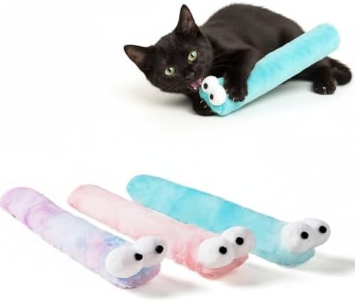 2BB Cat Kicker Toys 3 Pack, 13 Inch Quiet Catnip Toy Pillows for Indoor Cats, Soft Plush Refillable Kick Sticks for Kittens, Interactive Play & Exercise by 2BB
