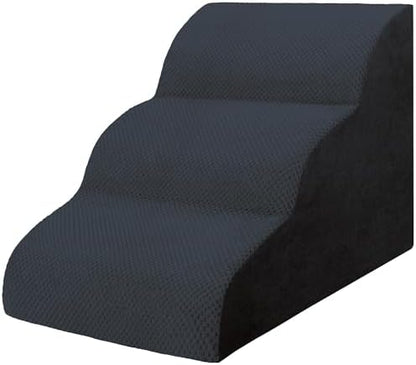Dog Stairs for Small Dogs, 3 Tiers High Density Foam Dog Ramp, Extra Wide Non-Slip Pet Steps for High Beds Or Couch, Soft Foam Doggie Ladder for Dogs Injured, Older Pets, Small Cats by Heeyoo