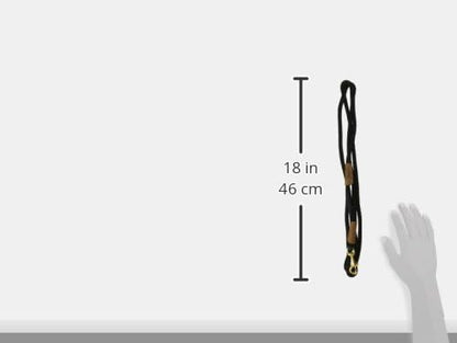 Mendota Pet Snap Leash - British-Style Braided Dog Lead, Made in The USA - Black, 3/8 in x 6 ft - for Small/Medium Breeds