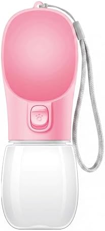Portable Dog Water Bottle, Leak Proof Pet Water Dispenser with One-Button Water Release, O-Shaped Drinking Trough, 10 OZ Travel Water Bottle for Walking Hiking by Unknown