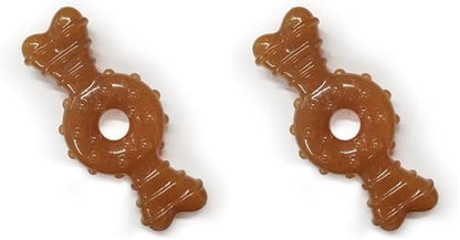 Nylabone Ring Bone Chew Toy for Puppies, Puppy Teething Toys, Puppy Enrichment Toys, Chicken Flavor, X-Small Dogs - Up to 15 lbs, 1 Count (Pack of 2) by Nylabone