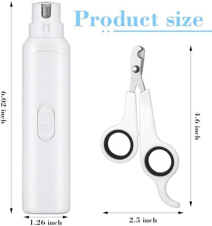 Lasnten 2 Pcs Bird Nail Grinder with Clipper Bird Nail Trimmer File Pet Grooming Tool for Parrot Budgerigars Parakeets Myna Conure Finches Lovebirds(White) - Image 3