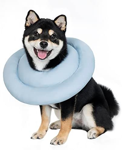 Gagabody Dog Cones for Medium Dogs - Comfortable Adjustable Soft Cone Alternative After Surgery - Elizabethan Donut Collar for Recovery - Different Sizes for Cats, Large and Small Dogs by GAGABODY