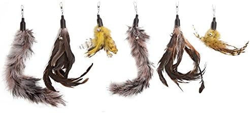 Cat Toys Feather Refill 6 Pack - Add Life to Your Cat's Favorite Toy with This Interchangeable Feather Refill Multipack (As Photographed). by The+Natural+Pet+Company