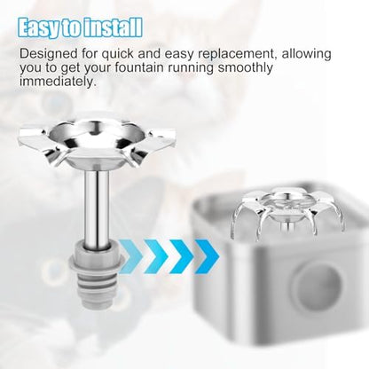 Flower Spout with Spout Holder for 88oz/2.6L Cat Water Fountain - Image 5