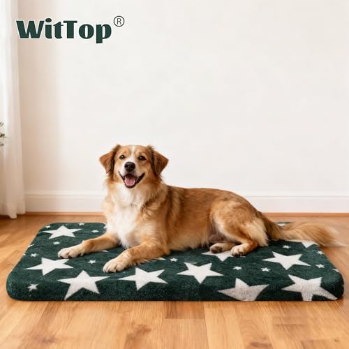 Dog Crate Pad Washable Cat Dog Pet Bed for Crate kennel Large Mat 36inGreen - Image 6