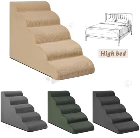 Aodisman Dog Stairs for High Bed,5-Step Pet Ramp for Small Dogs and Cats - Image 3