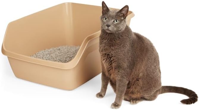 So Phresh Scatter Shield High-Back Litter Box, Tan, X-Large, 24" L X 18" W X 10" H