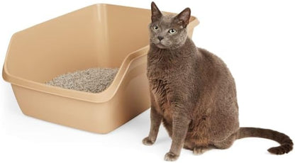 So Phresh Scatter Shield High-Back Litter Box, Tan, X-Large, 24" L X 18" W X 10" H