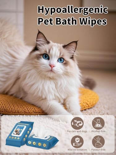 Pet Grooming Glove Wipes, 20pcs Disposable Cleaning Gloves for Dog Bath, Unscented, Deodorant Bath Gloves, No-Rinse, Extra Large, Thickened Wipes for Dog Cat Daily Care, Traveling - Image 6