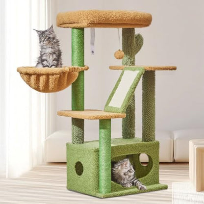 Taoqimiao Cactus, Cat Tree, 38.5In Cat Tower for Indoor Cats, for Kittens - Image 2