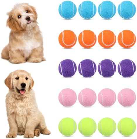 20Pcs Small Tennis Balls for Dogs, Mini Tennis Balls, 2 Inch, Colorful by Unknown