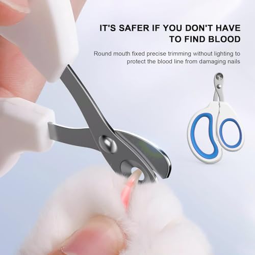 Aogeili Cat Nail Clippers - Stainless Steel, Non-Slip, Safe for Small Pets - Image 4