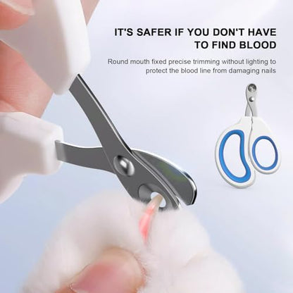 Aogeili Cat Nail Clippers - Stainless Steel, Non-Slip, Safe for Small Pets - Image 4