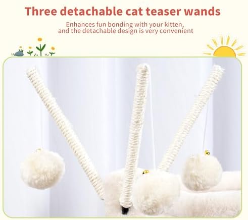 Hey-brother Cat Tree Tower with Removable Toys, Scratching Posts, MPJ008SM - Image 2