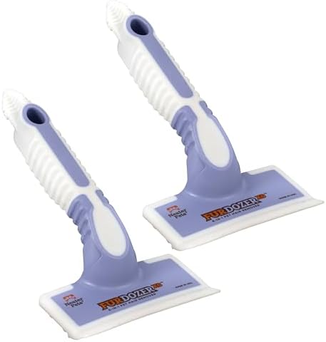 FurDozer Pet Hair Remover & Auto Detailing Tools - Cat & Dog Hair Remover for Carpets, Car Interiors, Couches, Bedding, & Pet Furniture (Purple, (2 Pack) - X6) by NeaterPetBrands