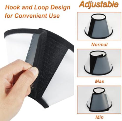Vivifying Cat Cone, Adjustable Recovery Pet Cone, Lightweight Plastic Elizabethan Collar for Large Cats and Small Size Dogs - Image 2