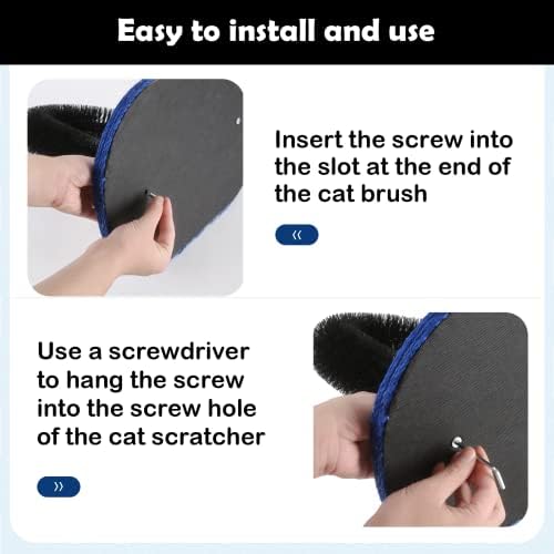 [Upgraded Version] Pehum Anti Fall Down Cat Arch Self Groomer and Massaging Brush for Indoor Cats,Cat Scratching Pads,Cat Toys (M: Brush Height：13.4") - Image 7