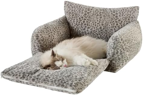 Hollypet Cat Bed Small Dog Orthopedic Couch Beds for Pets up to 20 lbs - Image 2