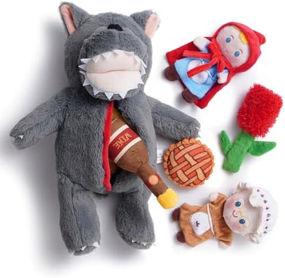 Nocciola Fairy Tale Squeaky Dog Toys, Cute Interactive Plush Stuffed Hide and Seek Cognitive Puzzle Puppy Crinkle Chew Toy for Small, Medium Breed by Nocciola