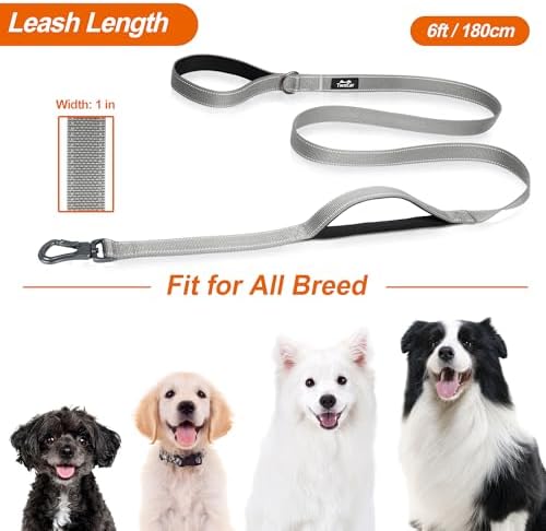 Twoear 6FT 1IN Heavy Duty Dog Leash for Large Dogs with 2 Padded Handles - Image 6